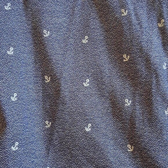 Craft & Flow boys size 5/med blue and white anchor patterned button up shirt - Picture 5 of 7